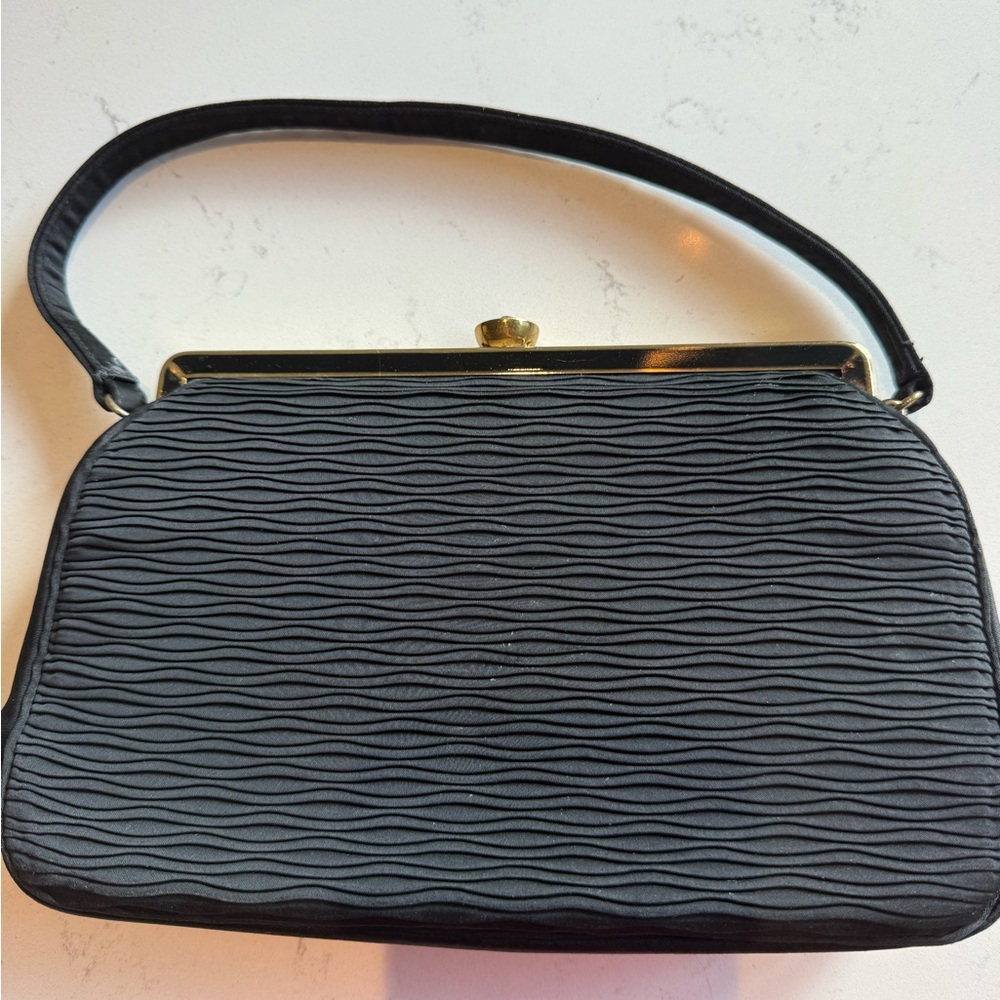 Vintage Meyers Made in USA Elegant Black Women's Handbag